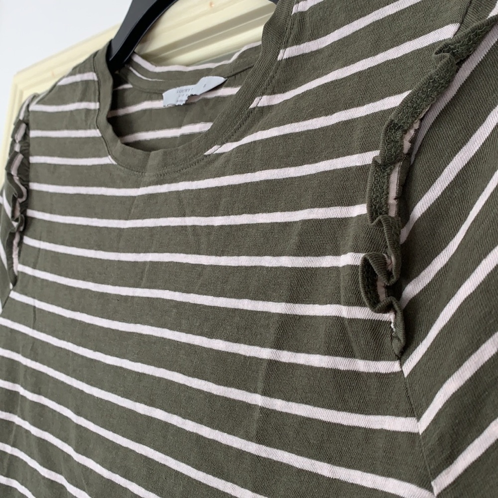 Lucky Brand Short Sleeved Striped Shirt Size Small - Picture 6 of 7